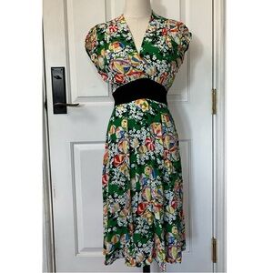 Trashy Diva Size 4 Anna Dress in Rare Green Kimono Print